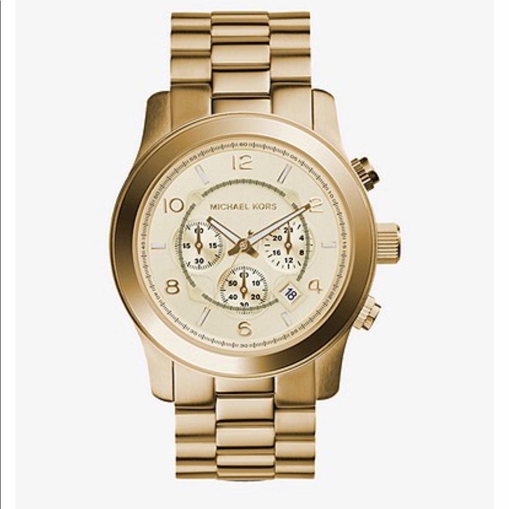 Michael Kors large gold runway watch - Picture 2 of 3
